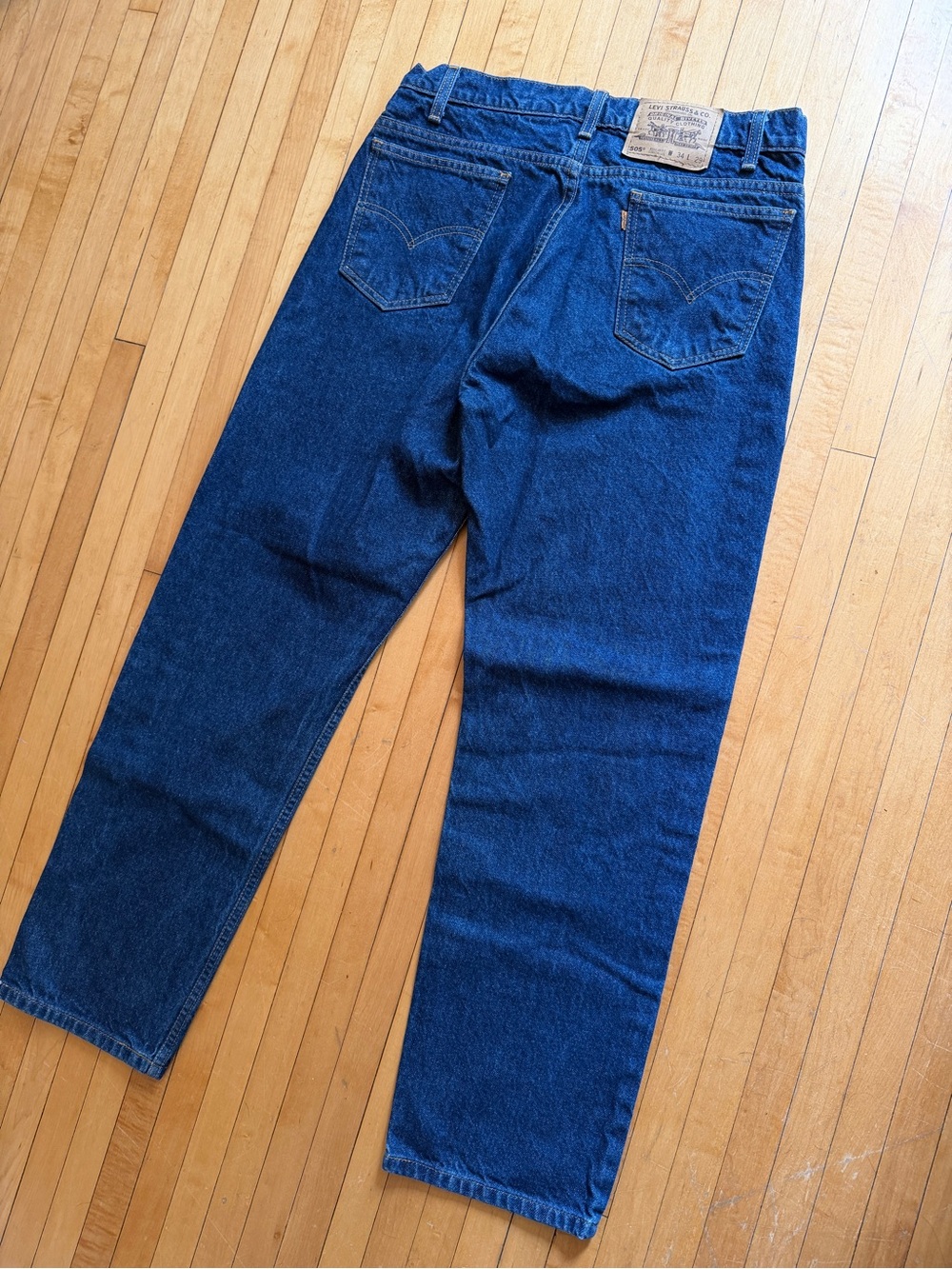Vintage Levis Orange Tab 20505-0217 Jeans Dark Indigo Wash Denim Sz. 34x29 - Picture 2 of 12